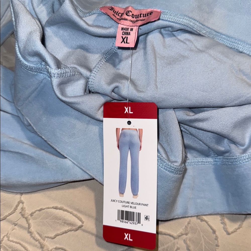 Juicy Couture tracksuit- Both Jacket and Pants Set, Light Blue, XL